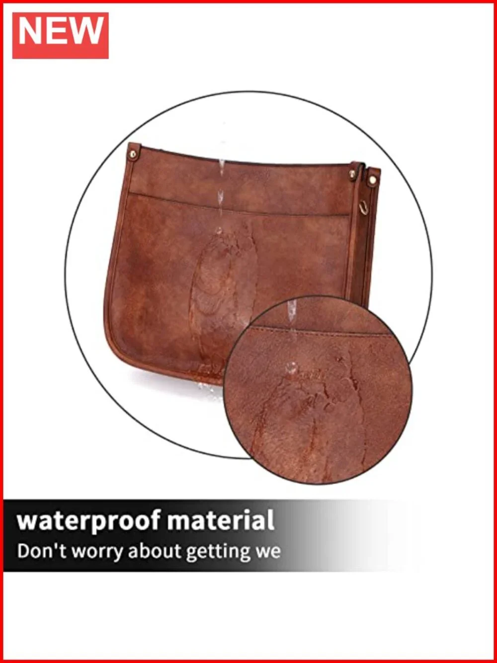 Vegan Leather Hobo Crossbody Bag with 2 Adjustable Guitar Straps